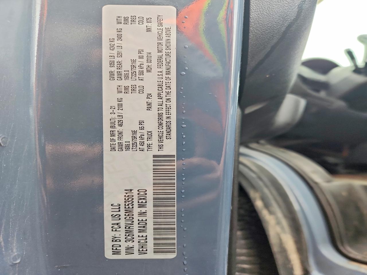 Ram Promaster 3500 High