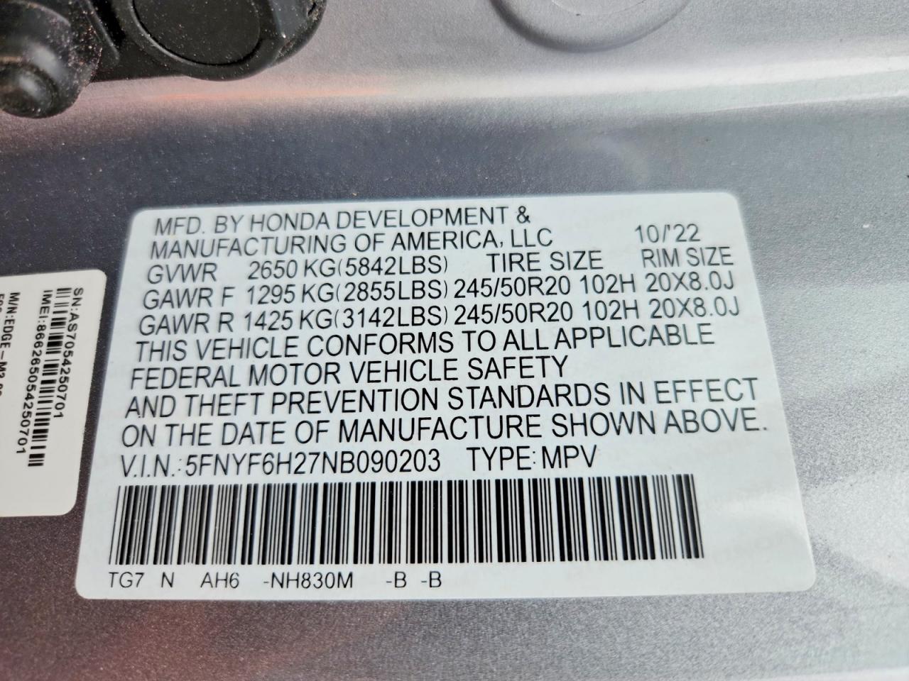 Honda Pilot Se