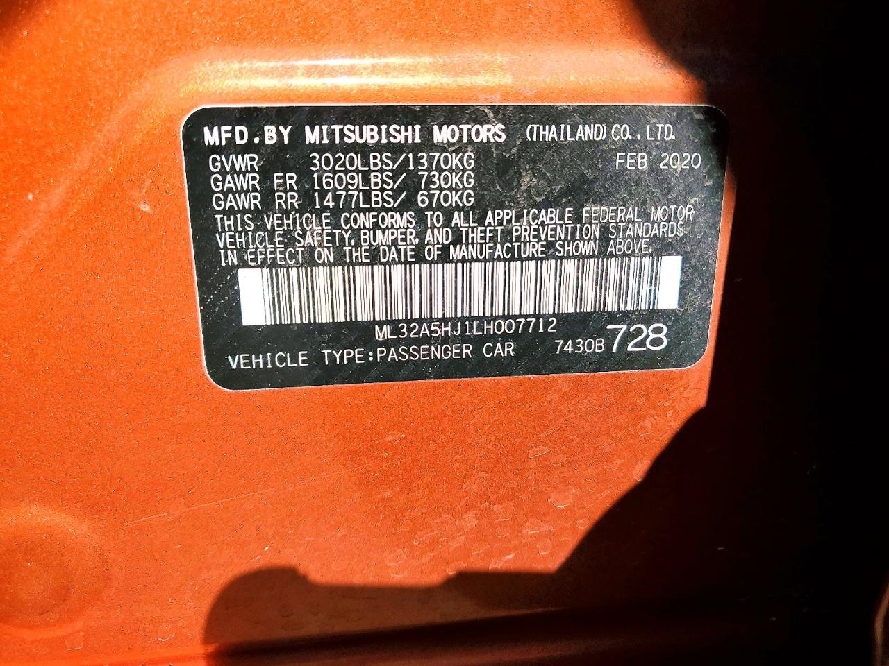 Mitsubishi Mirage Le