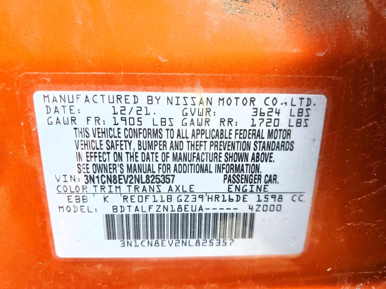 Nissan Versa Sv