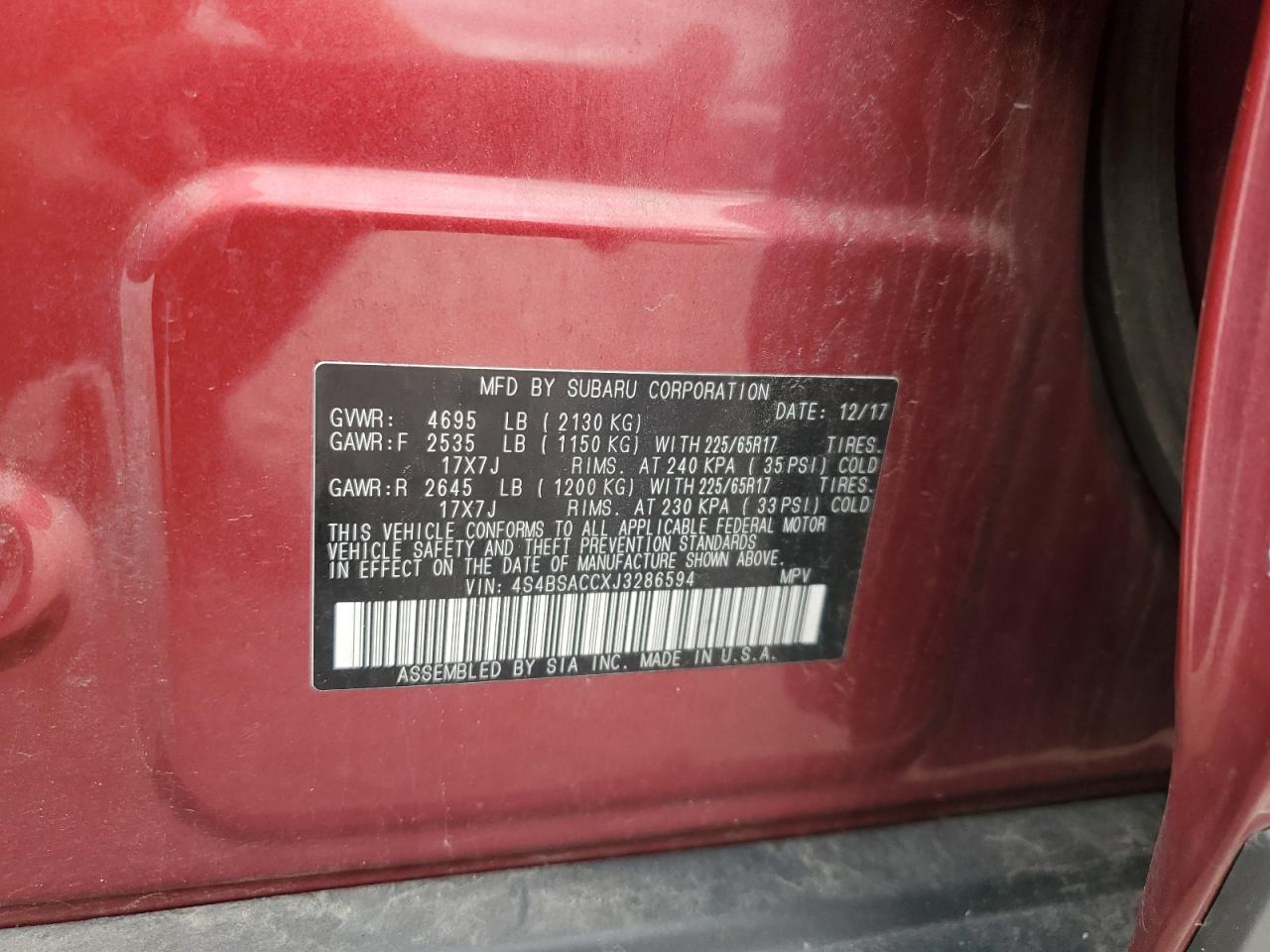 Subaru Outback 2.5i Premium