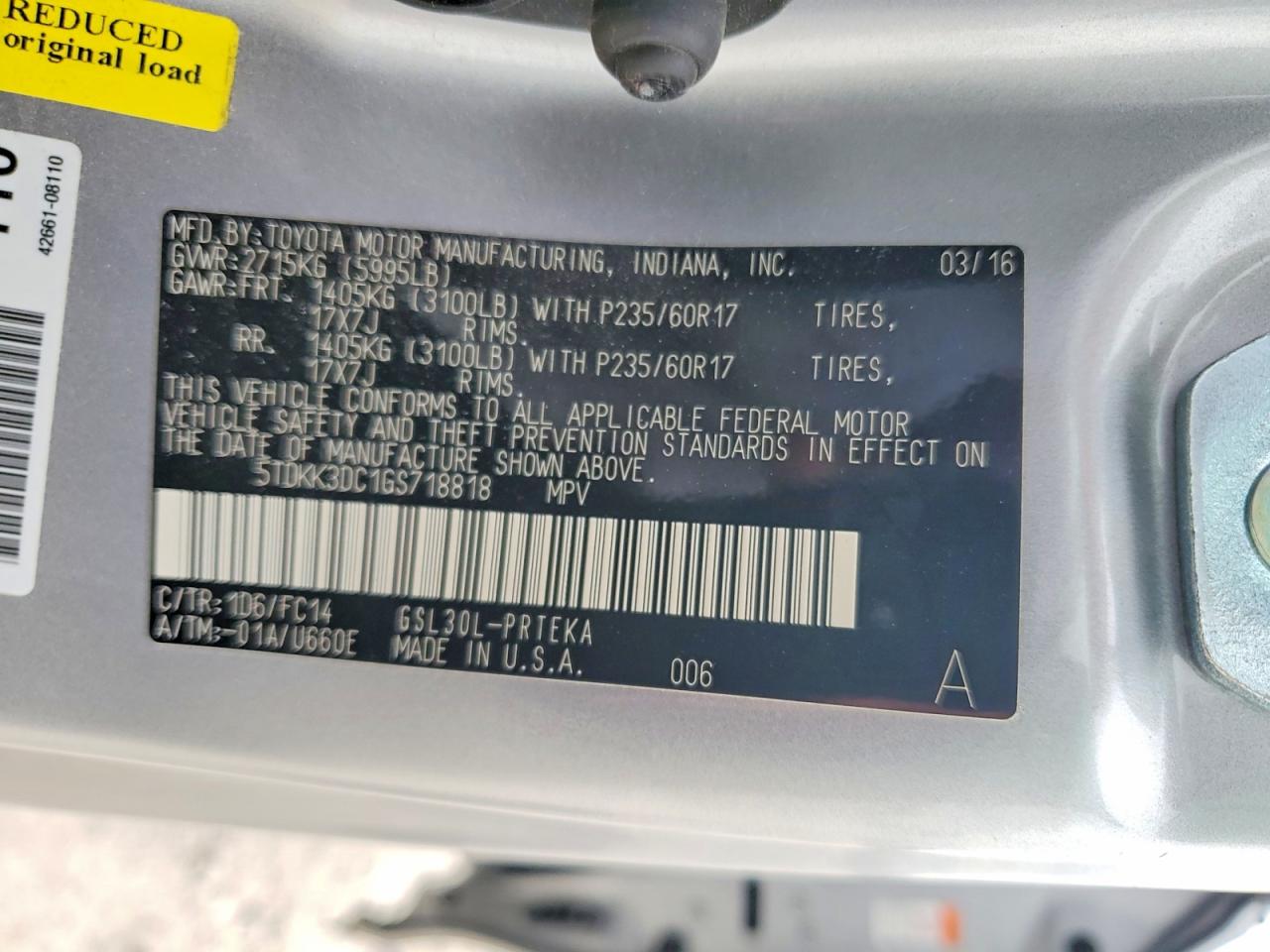 Toyota Sienna Le
