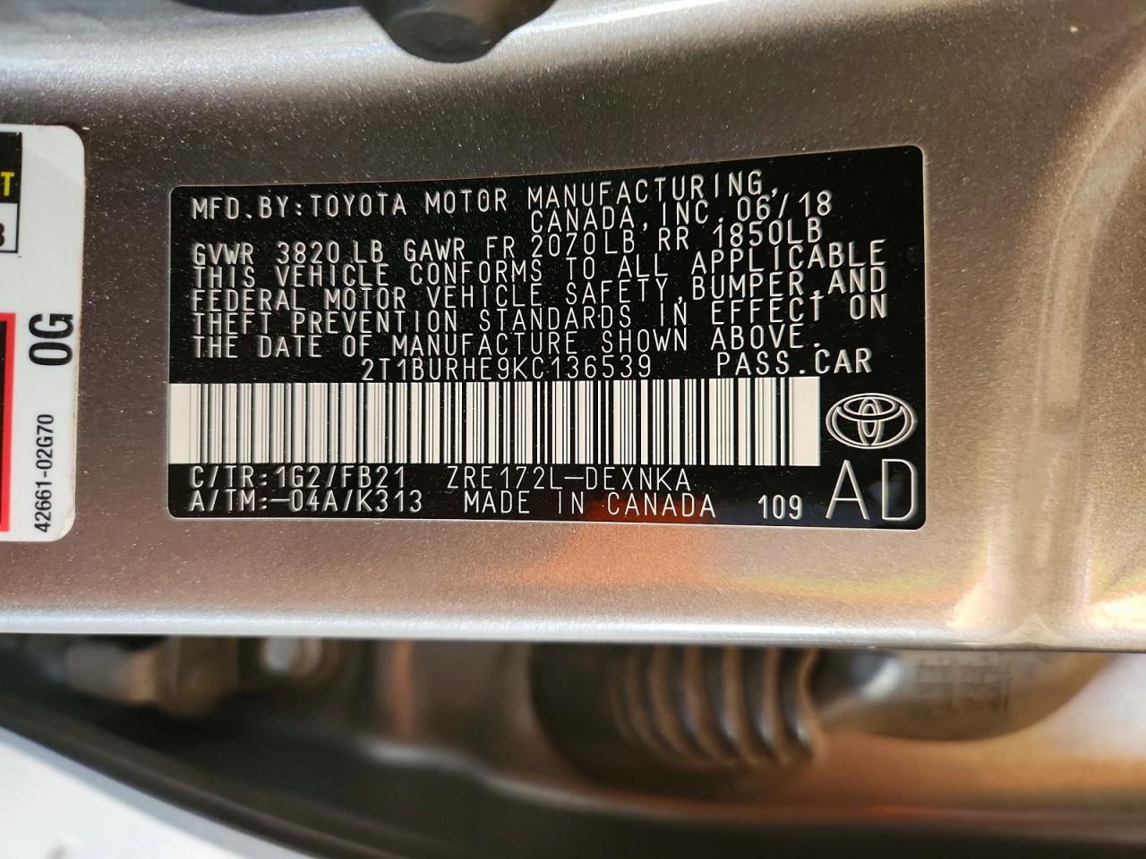 Toyota Corolla Le