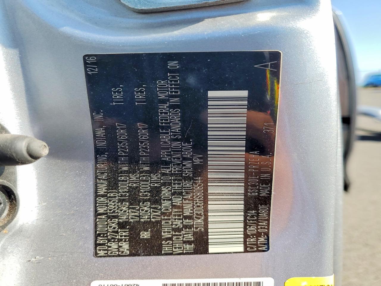 Toyota Sienna Le 8-passenger