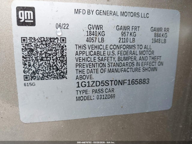 Chevrolet Malibu Fwd Lt