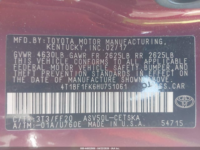 Toyota Camry Se