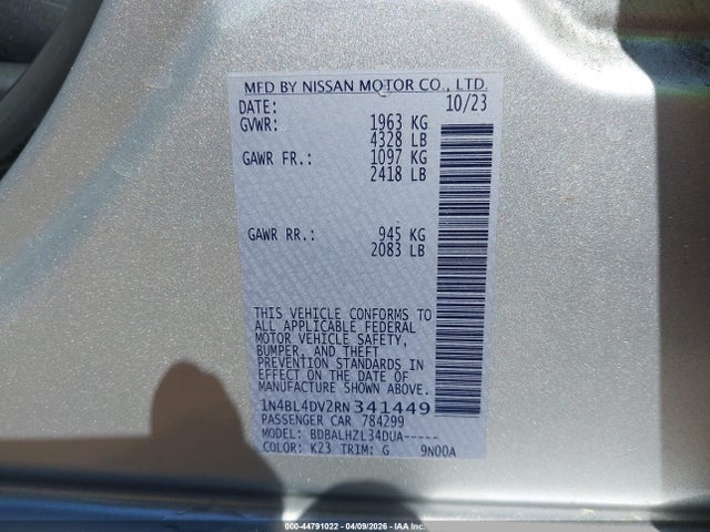 Nissan Altima Sv Fwd