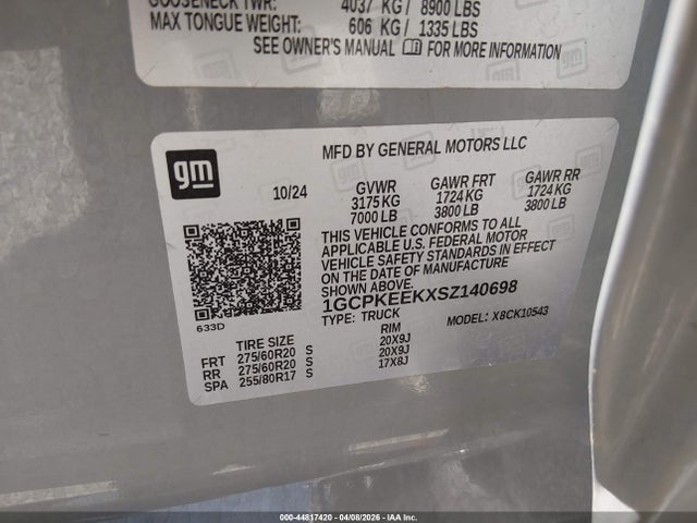 Chevrolet Silverado 1500 4wd  Short Bed Rst