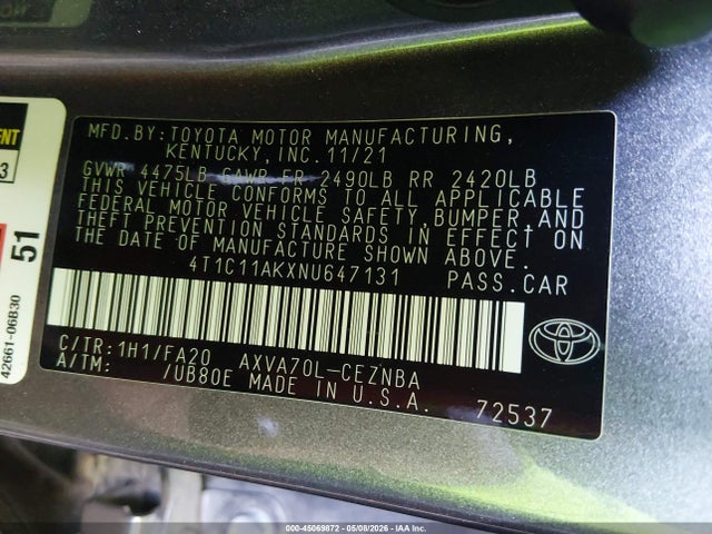 Toyota Camry Le