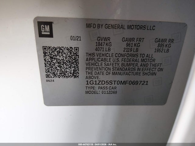 Chevrolet Malibu Fwd Lt