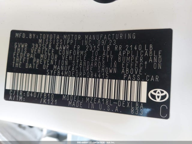 Toyota Corolla Le