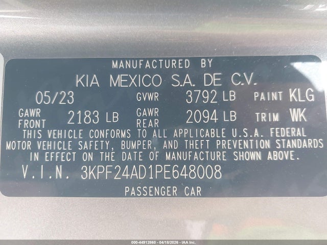 Kia Forte Lxs
