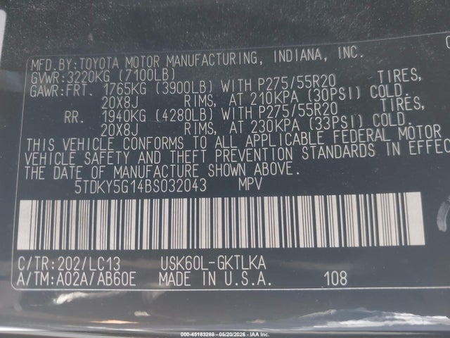 Toyota Sequoia Limited 5.7l V8