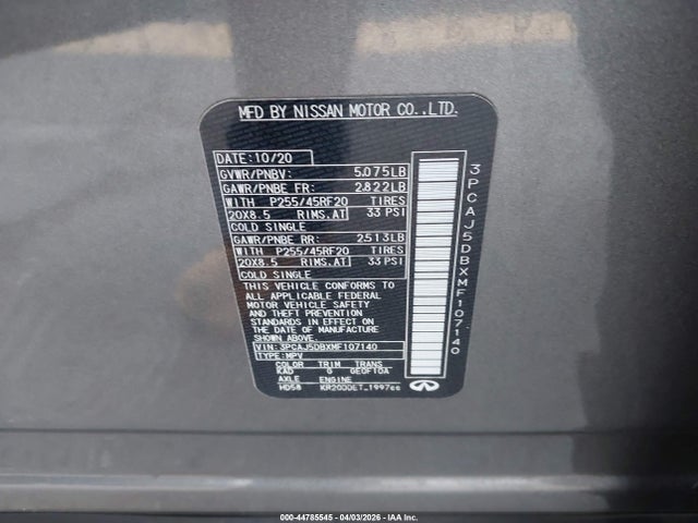 INFINITI Qx Autograph Awd