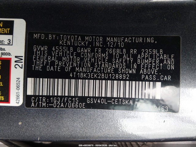 Toyota Camry Se V6