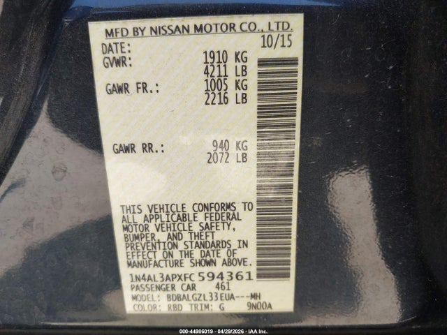 Nissan Altima 2.5 S
