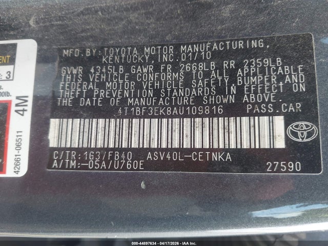 Toyota Camry Le