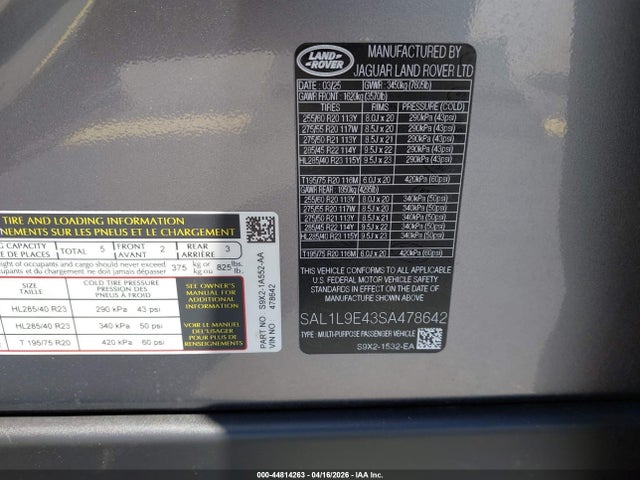 Land Rover Range Rover Sport P460 Dynamic Se