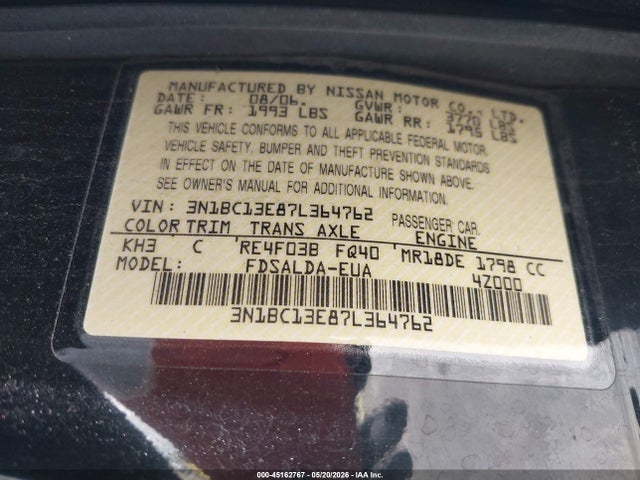 Nissan Versa 1.8s