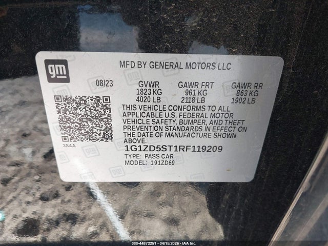 Chevrolet Malibu Fwd 1lt