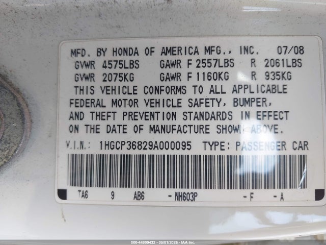 Honda Accord 3.5 Ex-l