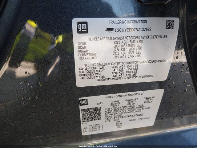 Chevrolet Silverado 1500 4wd  Short Bed Rst
