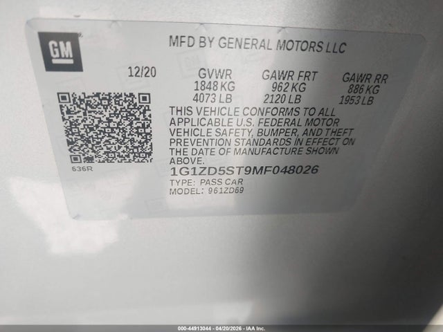 Chevrolet Malibu Fwd Lt