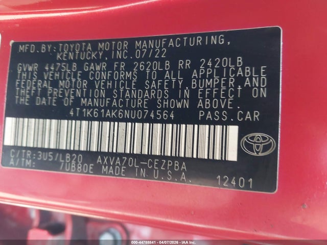 Toyota Camry Xse