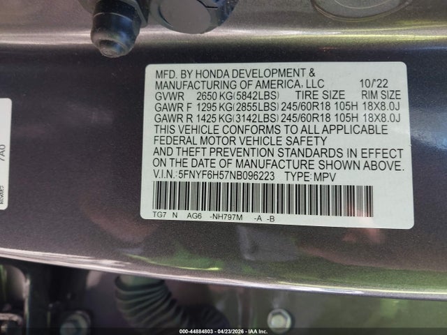 Honda Pilot Awd Ex-l