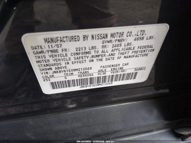 INFINITI G35 Journey