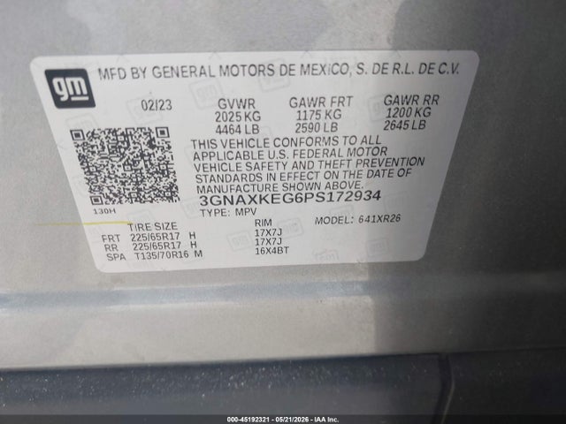 Chevrolet Equinox Fwd Lt