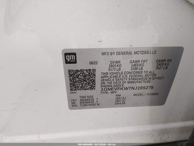 Chevrolet Traverse Awd Ls