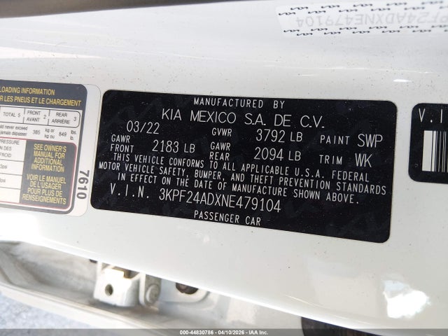 Kia Forte Lxs
