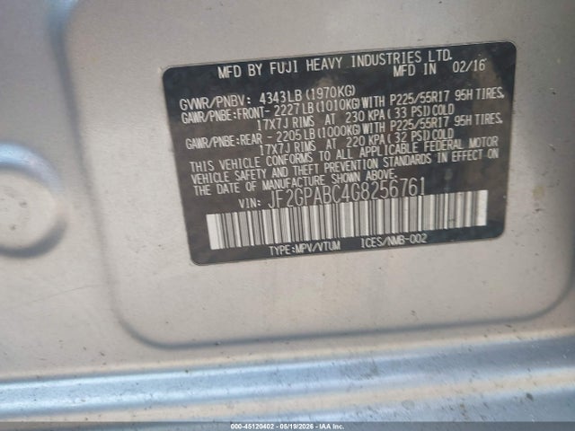 Subaru Crosstrek 2.0i Premium