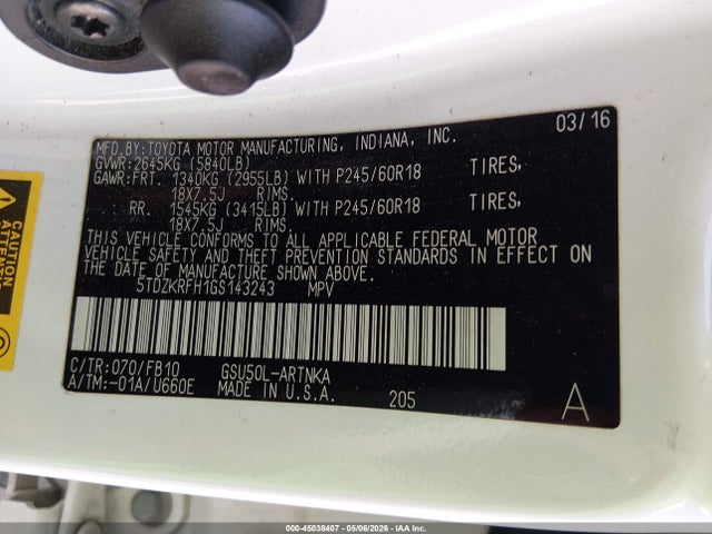 Toyota Highlander Le V6
