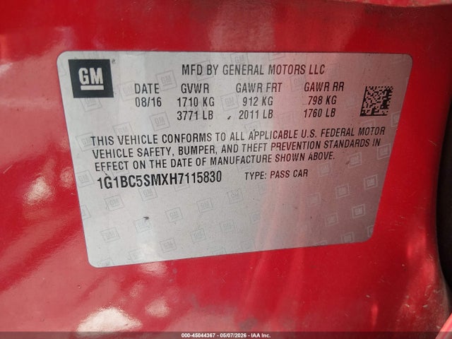 Chevrolet Cruze Ls Auto