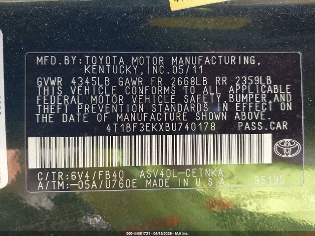 Toyota Camry Le
