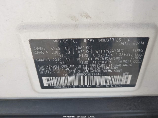 Subaru Outback 2.5i Premium