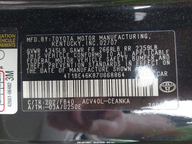 Toyota Camry Le
