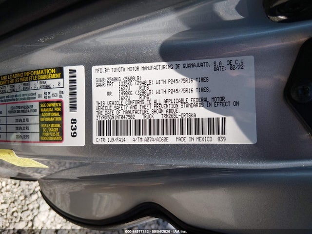 Toyota Tacoma Sr