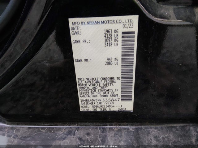 Nissan Altima Sv Fwd