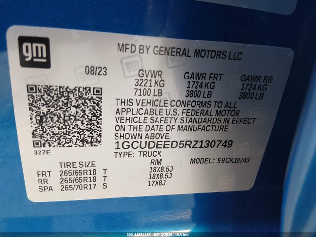 Chevrolet Silverado 1500 4wd  Standard Bed Rst