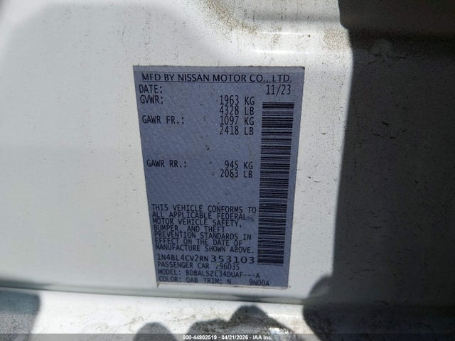 Nissan Altima Sr Fwd