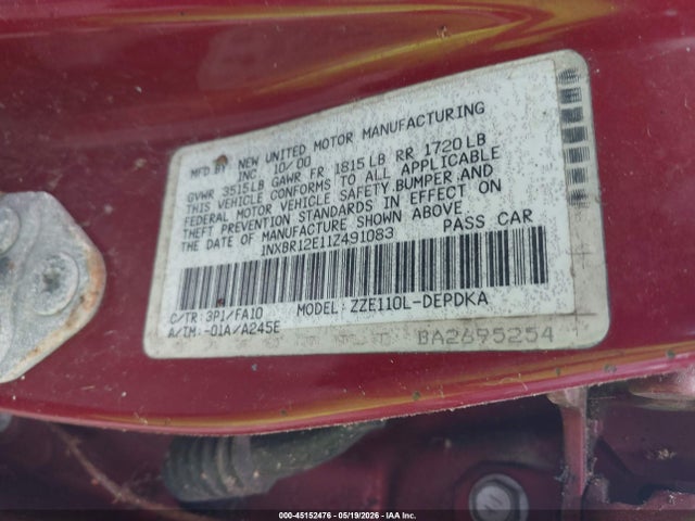 Toyota Corolla Le