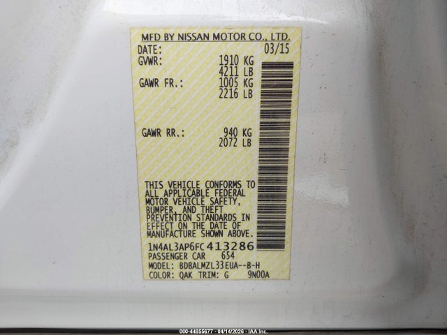 Nissan Altima 2.5 Sv