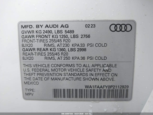 Audi Q5 Prestige 45 Tfsi S Line Quattro S Tronic