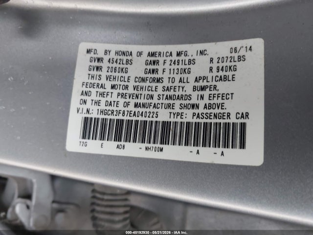 Honda Accord Ex-l V-6