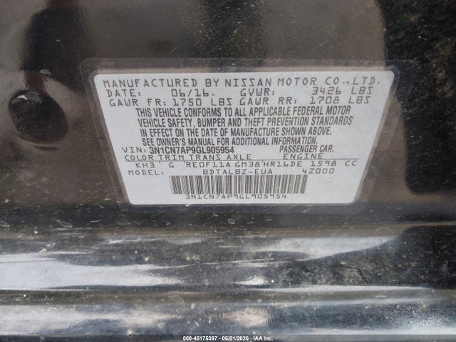 Nissan Versa 1.6 Sv