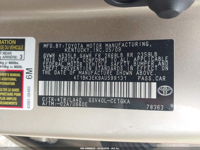 Toyota Camry Xle V6