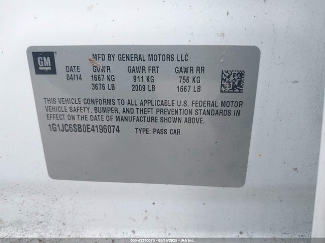 Chevrolet Sonic Lt Auto